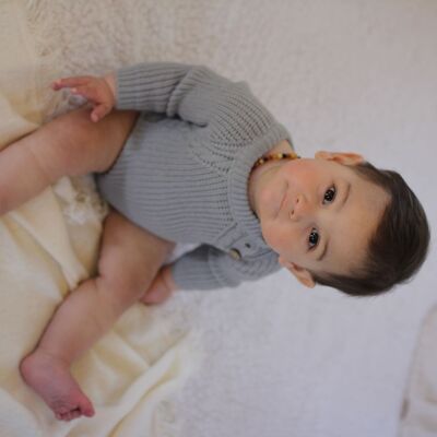 NEWBORN BABY KNIT JUMPER - Gray