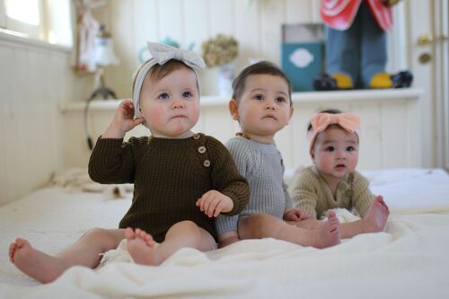 NEWBORN BABY KNIT JUMPER - Bronze