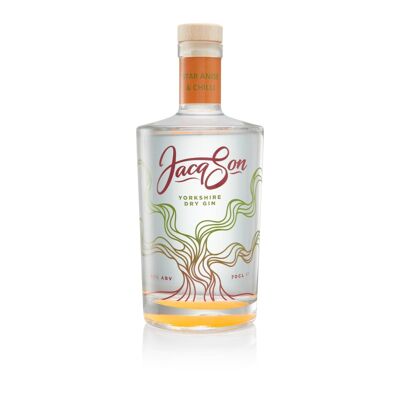 Jacqson Yorkshire Dry Gin - Star Anise & Chilli 70cl 42%ABV