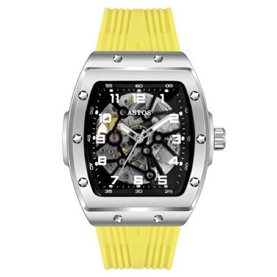 Millionaire Silver Case and Dial - Yellow Strap