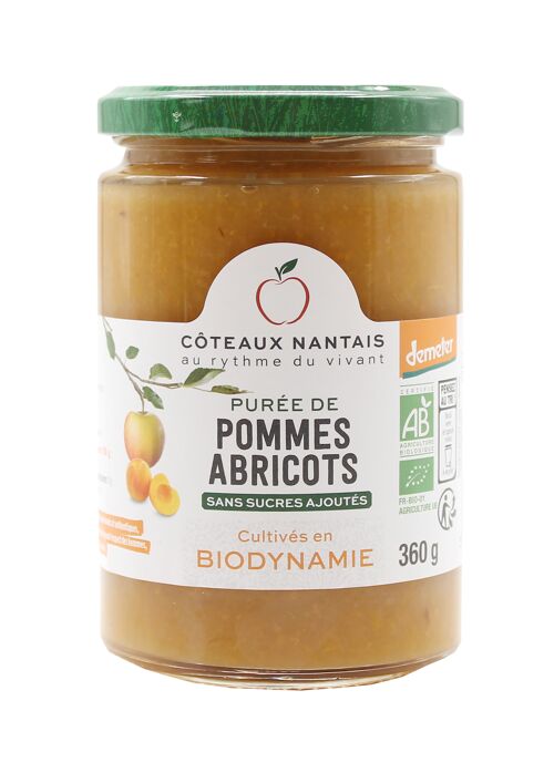 Purée pommes abricots Bio Demeter - 360 g