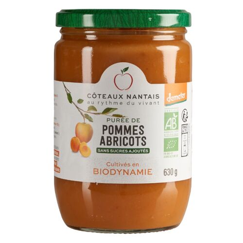 Purée pommes abricots Bio Demeter - 630 g