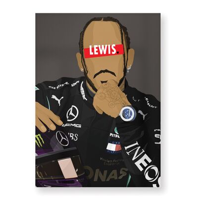 Lewis Hamilton-Poster – 30 x 40 cm