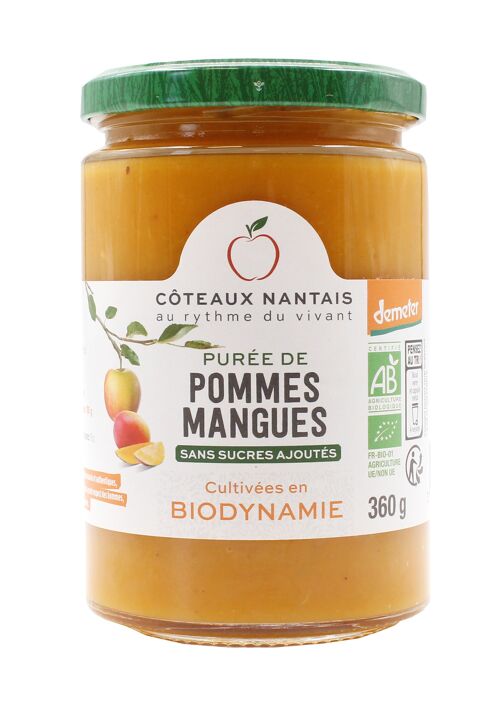 Purée pommes mangues Bio Demeter - 360 g