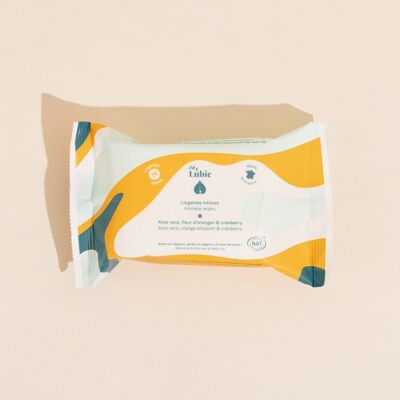 Natural Intimate Wipes - Soothing and Moisturizing - Made in France - 14 wipes