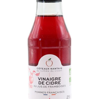 Vinaigre de cidre & jus de framboises Bio - 25 cl