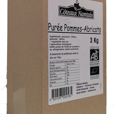 Purée Pommes Abricots Bio Demeter - 3kg