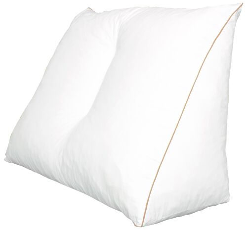 Bed zit kussen 60x30x50 cm wit driehoek incl sloop wit