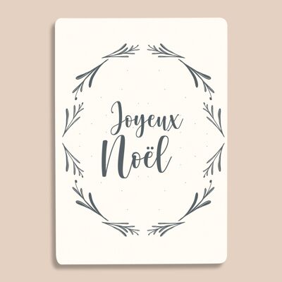 Carte Joyeux Noël couronne