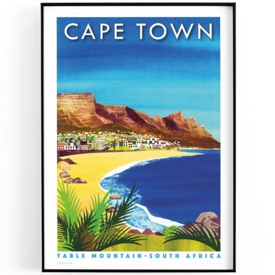 CAPE TOWN, South Africa print A4 or A5 | Printed on textured paper with a thin white border. - A4 (£20.00 - £25.00) - Personalise text (£15.00 - £25.00)