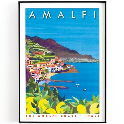 AMALFI, Italy print A5 or A4 | Printed on textured paper with a thin white border. - A4 (£20.00 - £25.00) - No personalisation (£10.00 - £20.00)