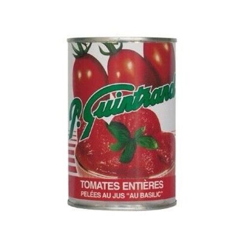 Tomates entières de Provence pelées au jus basilic P. Guintrand - boite 1/2