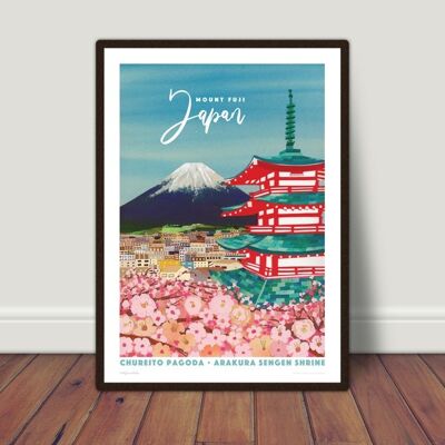 Mount Fuji, Japan print A5 or A4 - A4 (£20.00)