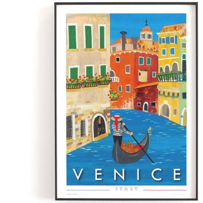 VENICE, Italy print A5 or A4 | Printed on textured paper with a thin white border. - A4 (£20.00 - £25.00) - No personalisation (£10.00 - £20.00)
