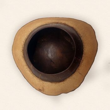 Bol en noix de coco, coque ronde avec coque de noix de coco, longueur totale 22-25 cm 5