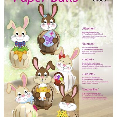 Boules de papier rigolotes "Lapin"