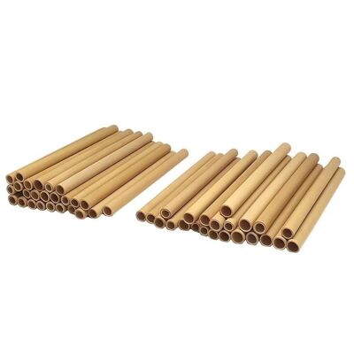Pajitas de bambú Vie Gourmet, 15 cm, individuales
