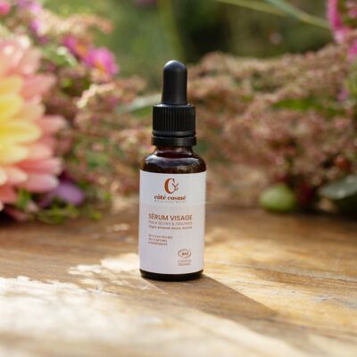 6 x Serum con aceites nutritivos - 4 ingredientes - Argán, Aguacate y Almendra Dulce COSMOS ORGANIC