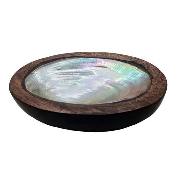 Bol à tremper ovale en bois avec incrustation Capiz de Vie Gourmet Sono, 12 cm 3