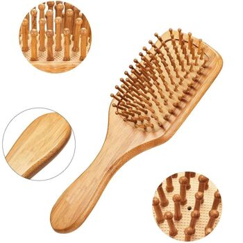Brosse à cheveux en bambou | Brosses à cheveux en bois durables 5