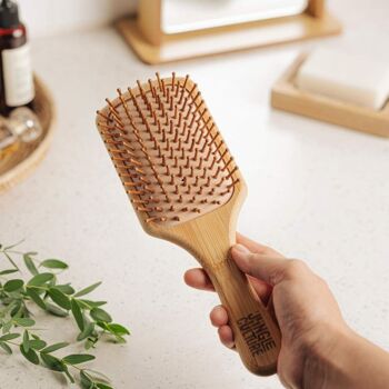 Brosse à cheveux en bambou | Brosses à cheveux en bois durables 1