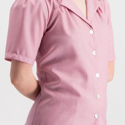 Short Sleeve Blouse "Teresita"Pink (pale mauve)