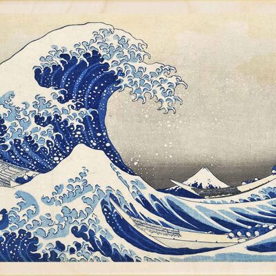 Wooden Postcard HOKUSAI, THE GREAT WAVE Fine Art Card