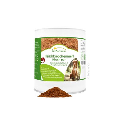 Fleischknochenmehl Hirsch pur (500 g)
