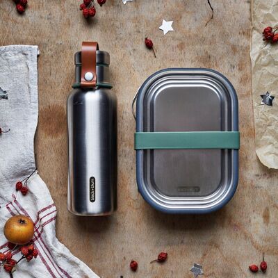 Insulated Water Bottle - 500ml - Olive - Stainless Steel