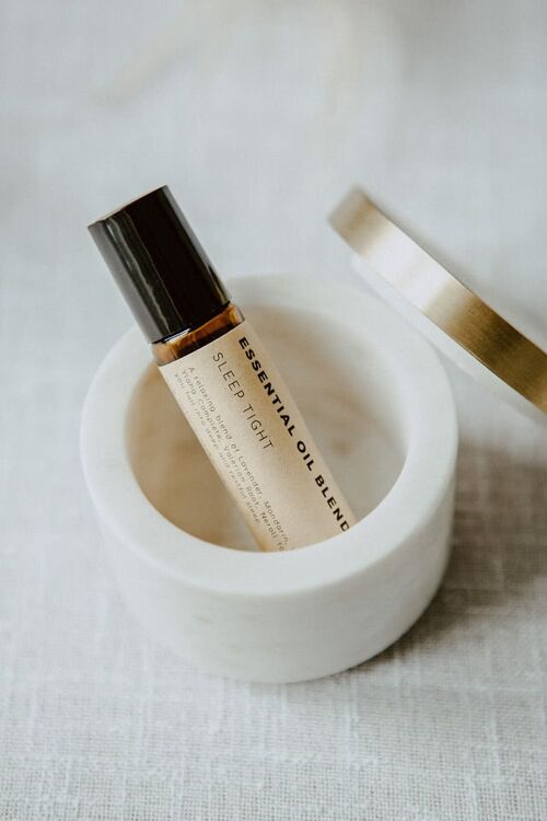White label - 'Sleep Tight' Aromatherapy Rollerball & Linen Pouch