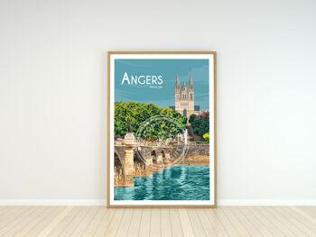 Affiche de la ville de angers -  50x70 cm 2