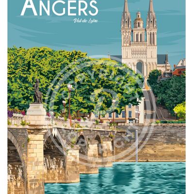 POSTER OF THE CITY OF ANGERS - 50X70 CM