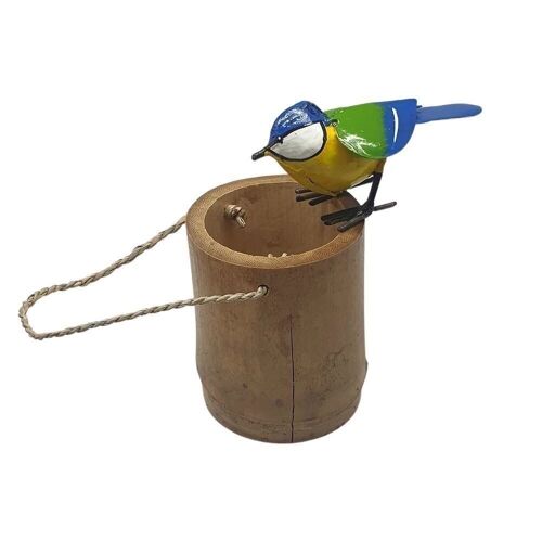 Vie Naturals Bird Feeder Simple, Bamboo, 10cm