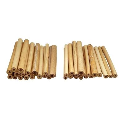 Vie Naturals Tubos de bambú para abejas, 15 cm, 100 piezas