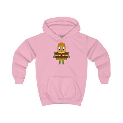 MAPHILLEREGGS Hamburger - felpa con cappuccio rosa per bambini