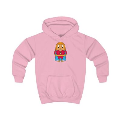 MAPHILLEREGGS superheroína - sudadera con capucha para niños rosa