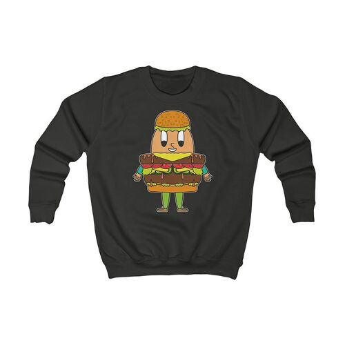 MAPHILLEREGGS Hamburger - Kinder Sweatshirt schwarz