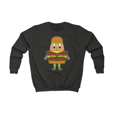 MAPHILLEREGGS Hamburger - sweat-shirt enfant noir