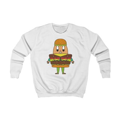 MAPHILLEREGGS Hamburger - children's sweatshirt white