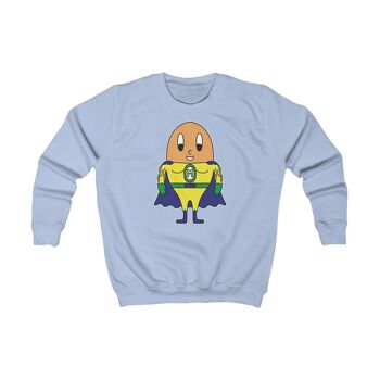 MAPHILLEREGGS super-héros - sweat enfant bleu clair