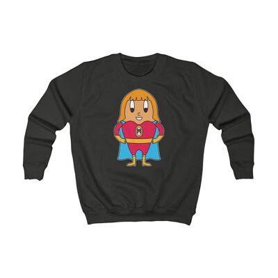 MAPHILLEREGGS superheroine - children's sweatshirt black