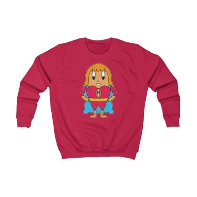 MAPHILLEREGGS super-héroïne - sweat rouge enfant