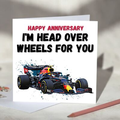 I'm Head Over Wheels For You F1 Card - Red Bull Racing / SKU151