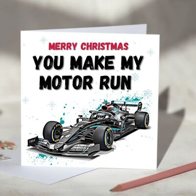 You Make My Motor Run F1 Card - Mercedes / SKU159