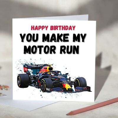 You Make My Motor Run F1 Card - Red Bull Racing / SKU161
