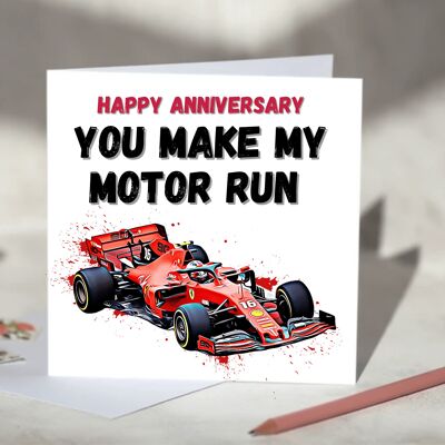You Make My Motor Run F1 Card - Ferrari / SKU162