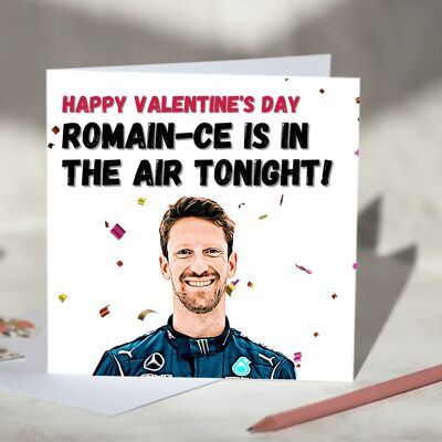 Romain Grosjean Romance Is In The Air Tonight F1 Card - Happy Valentine's Day / SKU174