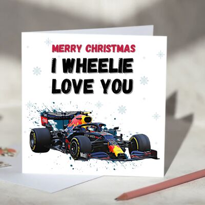 I Wheelie Love You F1 Card - Red Bull Racing - Happy Valentine's Day / SKU195