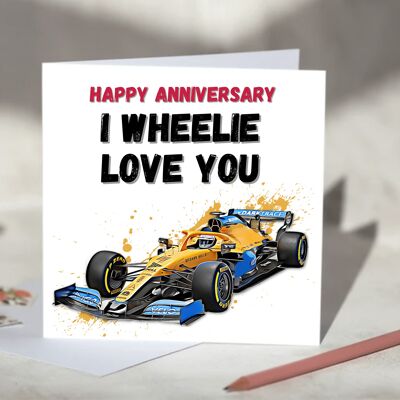 I Wheelie Love You F1 Card - Haas - Merry Christmas / SKU233