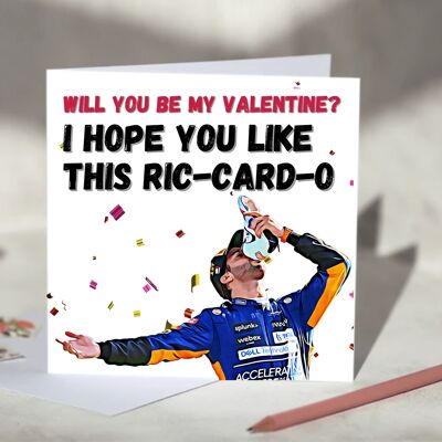 Daniel Ricciardo F1 Valentine's Day Card / SKU259